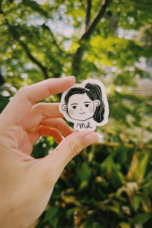 Pegatinas personalizadas retrato